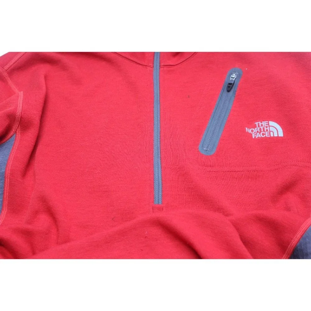 The North Face men's VaporWick wool‎ blend 1/4 zip pullover sweatshirt L